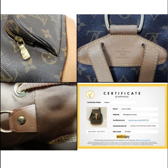 ❌❌SOLD❌❌💚💚LV BACKPACK Montsouris MM EUC Cond 💚 - Picture 7 of 8